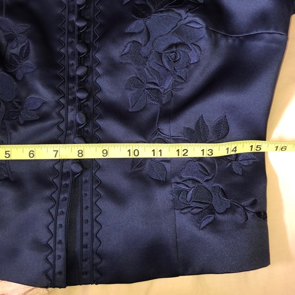 Donna Morgan Navy Blue Formal 2 Piece Skirt & Top Womens 6 Wedding Event - Picture 10 of 15